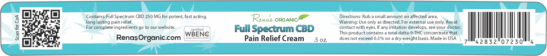 Rena’s Organics also offers the best cbd cream on the market - cbd pain cream, cbd cream for back pain, cbd pain relief cream, cbd lotion for pain and more