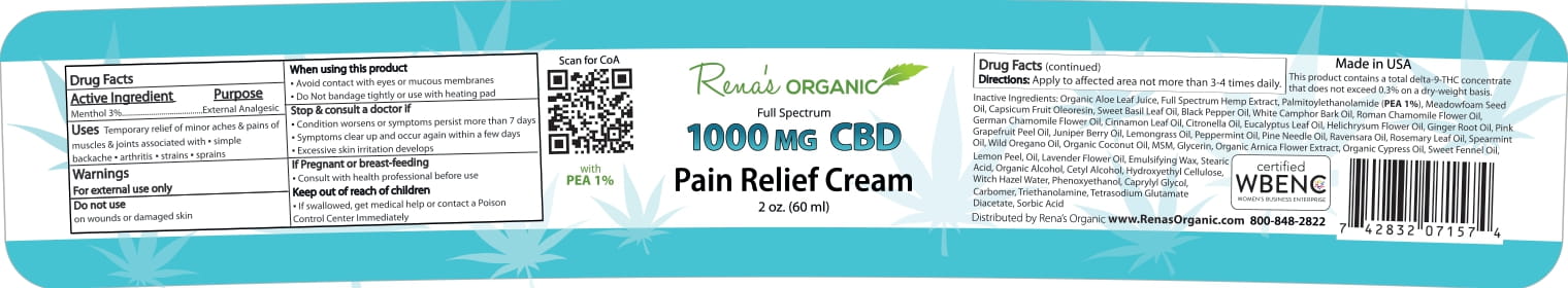 Rena’s Organics also offers the best cbd cream on the market - cbd pain cream, cbd cream for back pain, cbd pain relief cream, cbd lotion for pain and Slender Cider on the market!